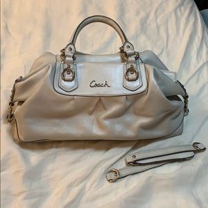 White Coach Leather Purse